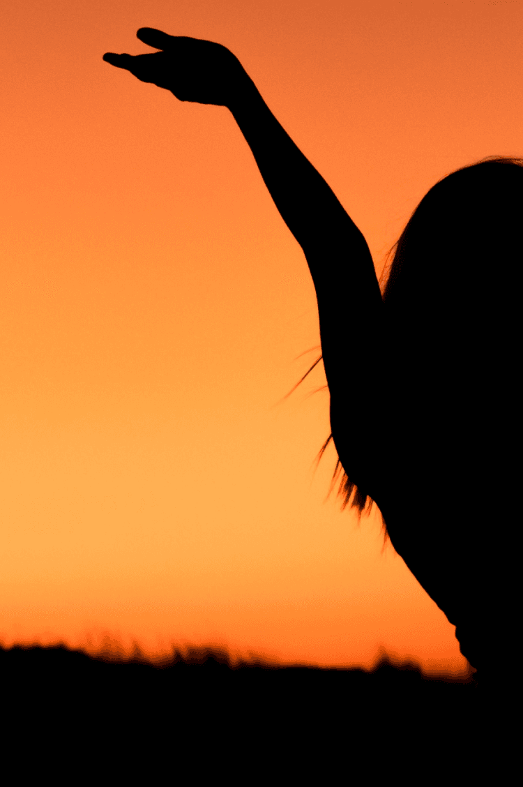 people in sunset